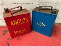 Anglo's Benzol and Viczol petrol cans.