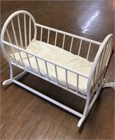 Antique wood doll/baby cradle