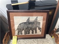FRAMED ARTWORK - ELEPHANT