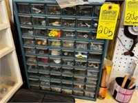 PLASTIC CONTAINER WITH 60 DRAWERS & HARDWARE