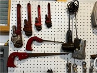 ASSORTED PIECES - TOOLS, CLAMPS, SCREWDRIVERS,