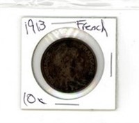 1913 French 10 Cent Coin