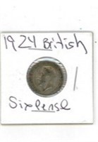 1924 British Six Pence