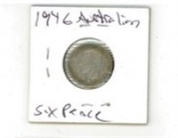 1946 Australian Six Pence