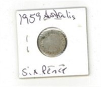 1959 Australian Six Pence