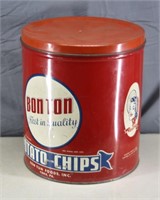 S: BON TON POTATO CHIP TIN - 9.5" YORK PA