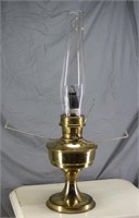 NS: ALADDIN ANTIQUE BRASS OIL LAMP W/CHIMNEY