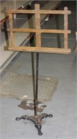 NS: APPROX 40" CAST IRON BASE MUSIC STAND