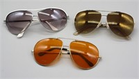 S: 3 PAIRS OF LADIES OVER-SIZED SUNGLASSES