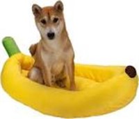 Hey Paws Banana Shaped Dog Bed