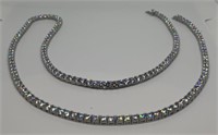 (LG) Sterling Silver Necklace with Round Cubic