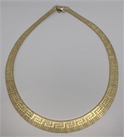 (LG) Sterling Silver Gold Tone Necklace