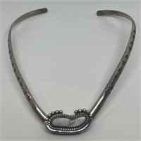 (LG) Sterling Silver Choker Collar Necklace