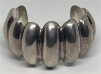 (LG) Sterling Silver Hollow Formed Cuff Bracelet