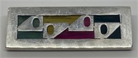 (LG) Sterling Silver Multi-Color Brooch