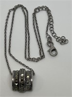 (LG) Sterling Silver Necklace and Pendant