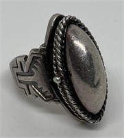 (LG) Sterling Silver Locket Ring