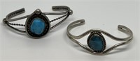 (LG) Sterling Silver turquoise Cuff Bracelets