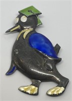 (LG) Sterling Silver Penguin Brooch
