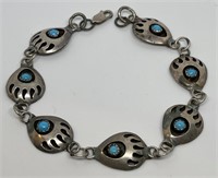 (LG) Stelring Silver Turquoise Bracelet