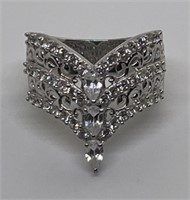 (LG) Stelring Silver Cubic Zirconia Ring