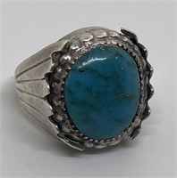 (LG) Sterling Silver Turquoise Ring