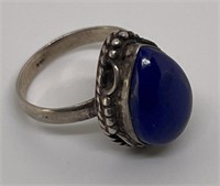 (LG) Sterling Silver Lapis Lazuli Ring