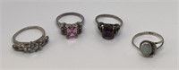 (LG) Sterling Silver Various Stone Rings
