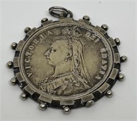 (LG) 1888 Antique Queen Victoria Silver Coin