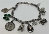 (LG) Silver Charm Bracelet *some sterling charms