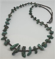 (LG) Turquoise Nugget Heishi Southwestern Necklace