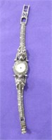 STERLING WATCH CASE WITH FIGURAL BAND