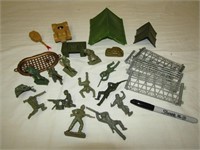 Vintage Toy Soldiers w/ Accessories