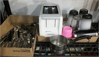 TOASTERS, PLASTIC GLASSES AND MORE