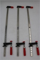 3 x Bessey 28" Clamps 2.0 GSCC2.524