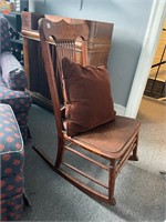 Old Rocking Chair and Arm Chair with Ottoman