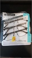 Foster Grant metal reading glasses +1.75 damaged