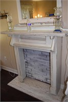 Painted White wood Mantle