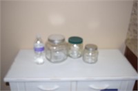 (3) glass jars w/lids