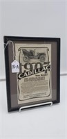 1907 Cadillac Framed Vintage Auto Advertising