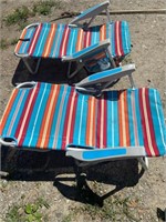 PAIR BACK PACK LAWN CHAIRS
