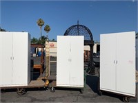 3pc White Storage Cabinets