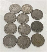 11 Victory Barber Nickels