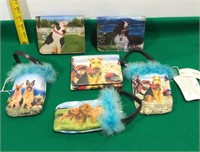 3 New Animal Lovers Wallets & 3 Pouches
