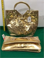 New Gold Oversized Purse & Gold & Bling Purse/