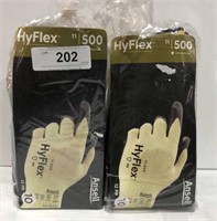 2 Packs HyFlex Mechanical Protection 12pr ea sz 10