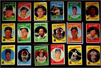 (15) 1959 Topps Baseball Cards