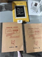 ORIGINAL VINTAGE 1950 LINCOLN MANUAL AND 2 VOLUME