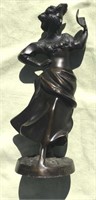 Signed bronze statue 6" x 12"