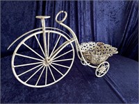 Vintage Metal Bicycle Plant Stand